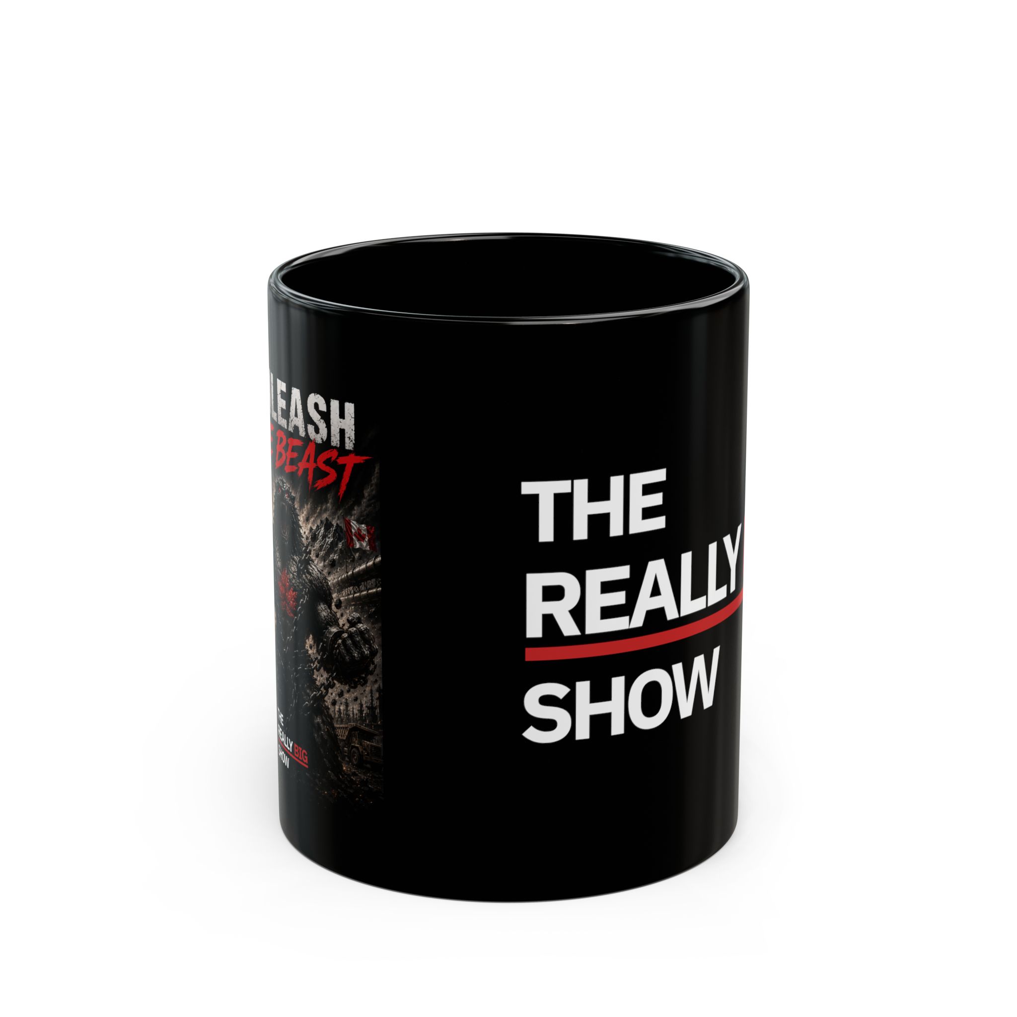 The Really Big Show Black Coffee Mug – 11oz Podcast Logo Mug